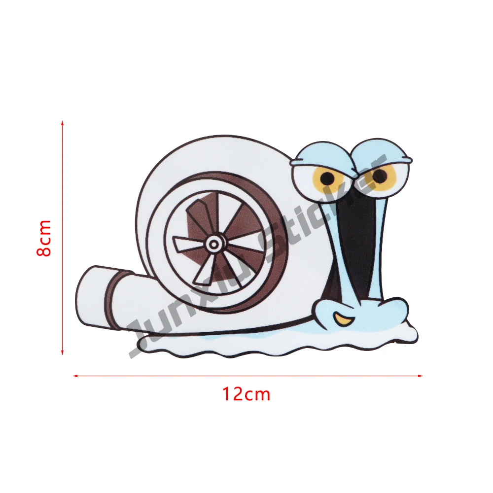 

Funny Turbo Snail Creative Car Stickers Funny Decals Bumper Window Laptop Motorcycle Cover Scratches Decals Accessories KK12cm