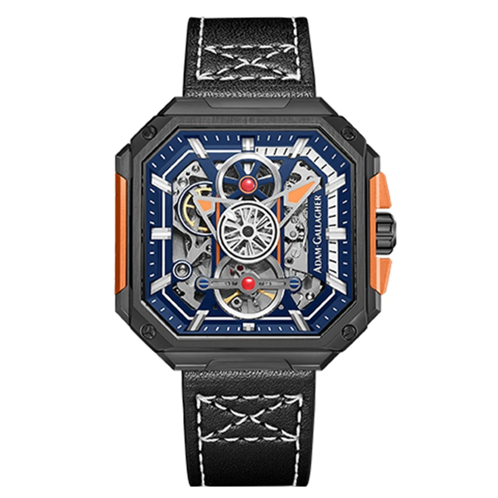 

Luxury Automatic Watch Men Sports Skeleton Watch Fashion Square 43mm Mechanical Wristwatches Luminous Clocks Adam Gallagher 2023