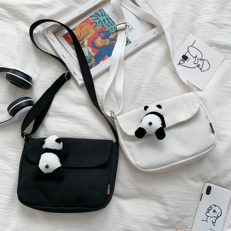 

Female Small Bag Worn Little Fresh Bread Casual Canvas Joker Students Single Shoulder Bag