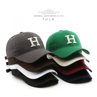 new cotton baseball cap for women and men summer sun cap fashion letter h 3d embroidery snapback hat unisex bonnet gorras
