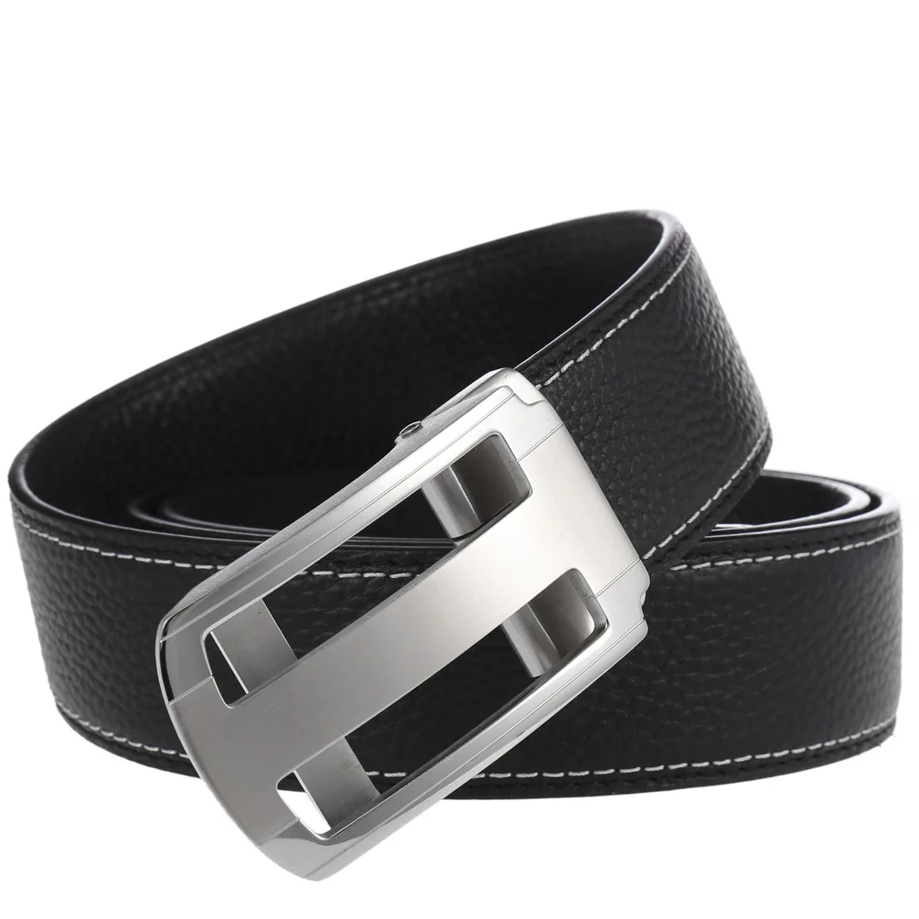 2021 fashion high quality new stainless steel men's first layer belt casual belt women luxury designer brand Automatic buckle