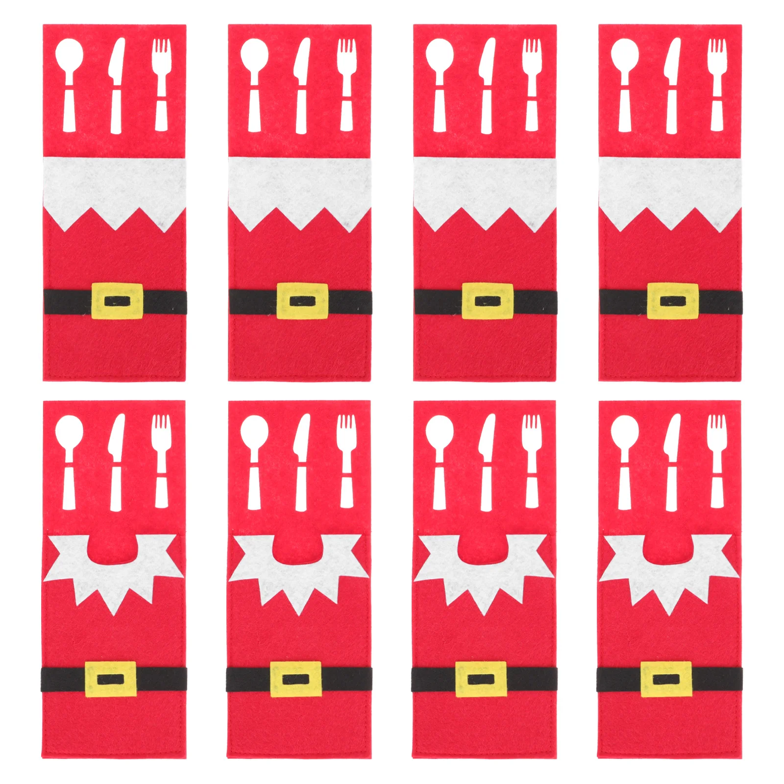 

8Pcs Christmas Silverware Pockets Christmas Tableware Bags Tableware Fork Christmas Tableware Storage
