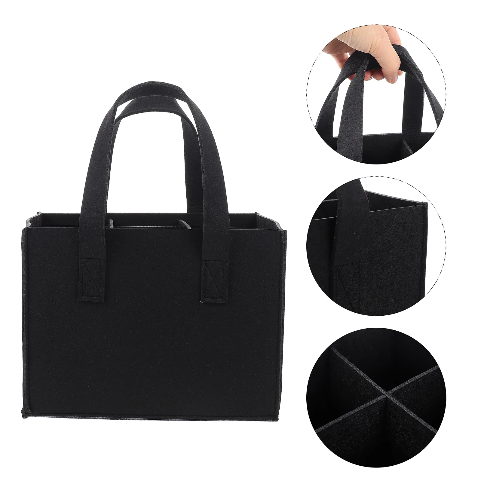 

Bottle Holder Bottle Carrying Bag Red Bottle Storage Bag Divided Bottles Bag for Shop