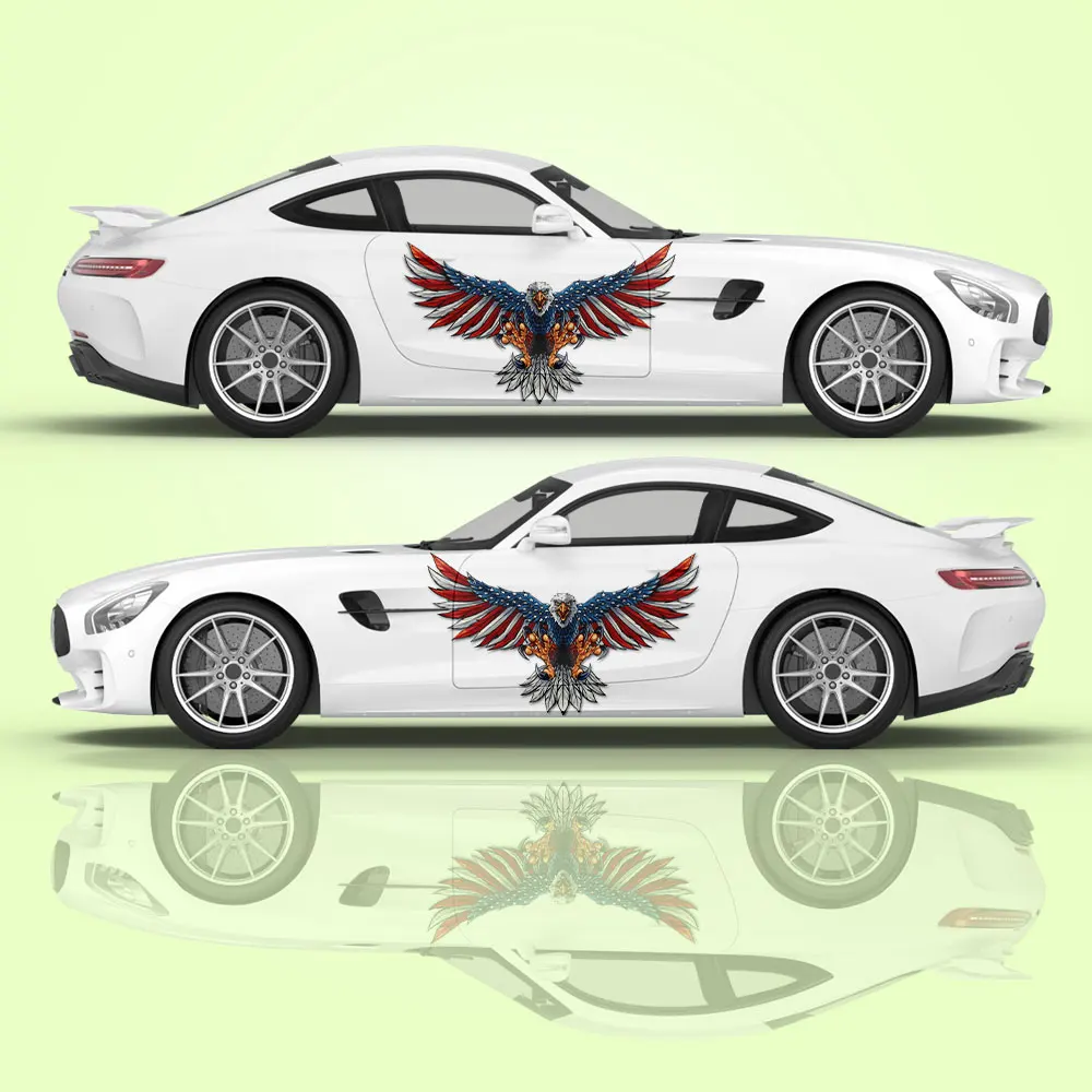 

Animal Flag USA Car Wrap Cast Vinyl Wrap Universal Size Sticker Decal High Quality Large Vehicle Graphic Car Decal
