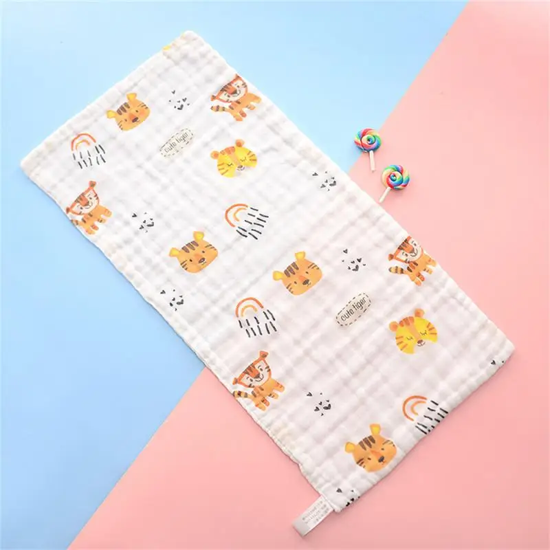 

Small Towel Cotton Baby Washcloth Soft Newborn Gauze Square Towel High-density Soft Printing Six-layer Gauze Home Textile