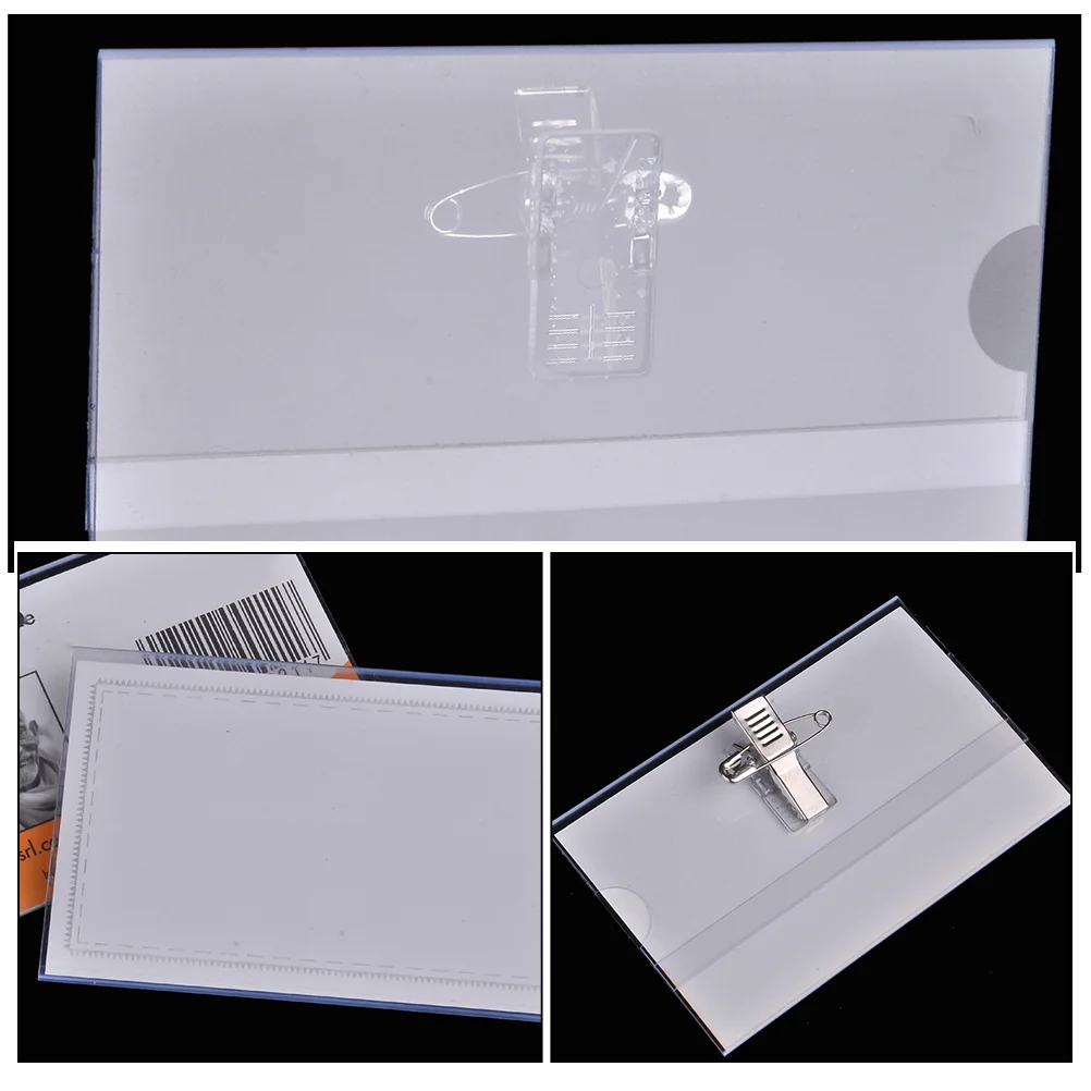 50 шт. многофункциональные держатели для бейджей зажимы портативные