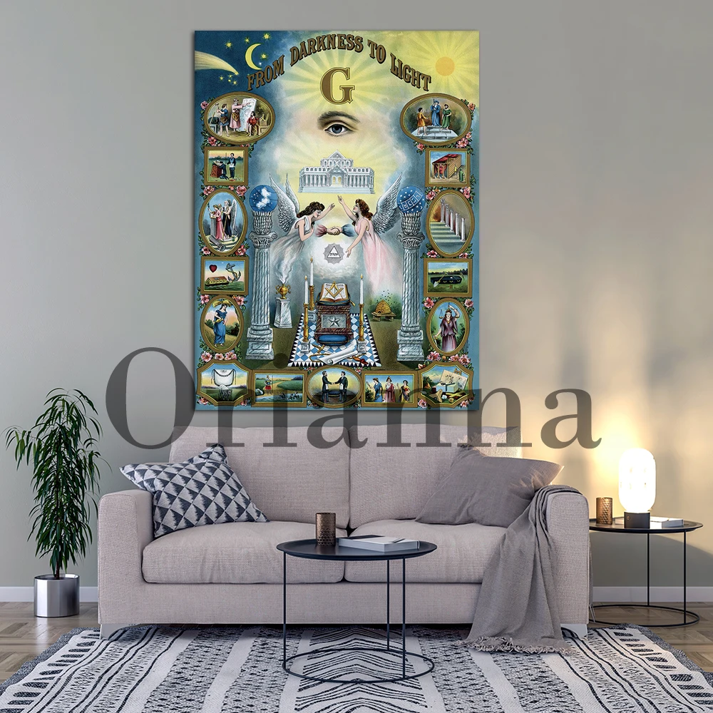 Постер от темноты светильник или холст настенное искусство с подсветкой большой