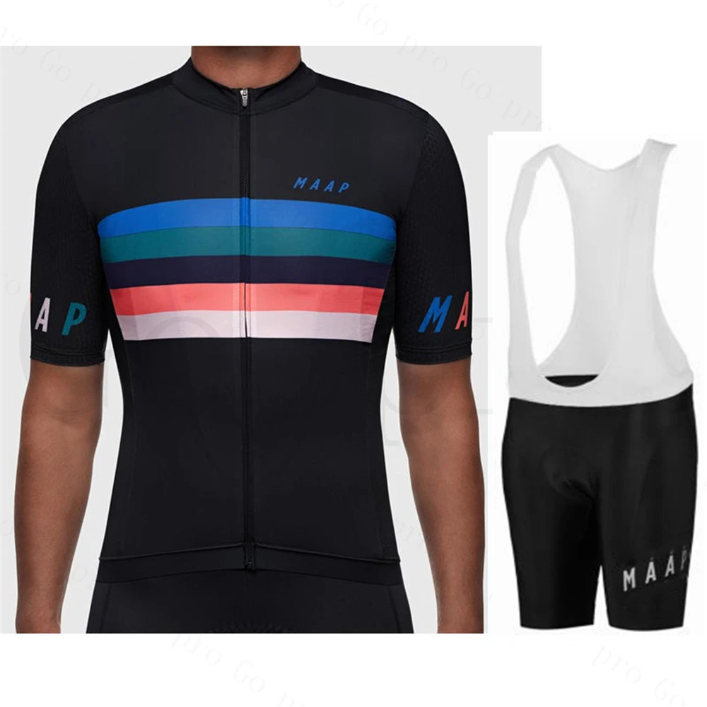 New 2022 Maap Cycling Jersey Set Men Summer Short Sleeve Tops Breathable Bicycle Cycling Clothing Bib Shorts Sport Wea Maillot
