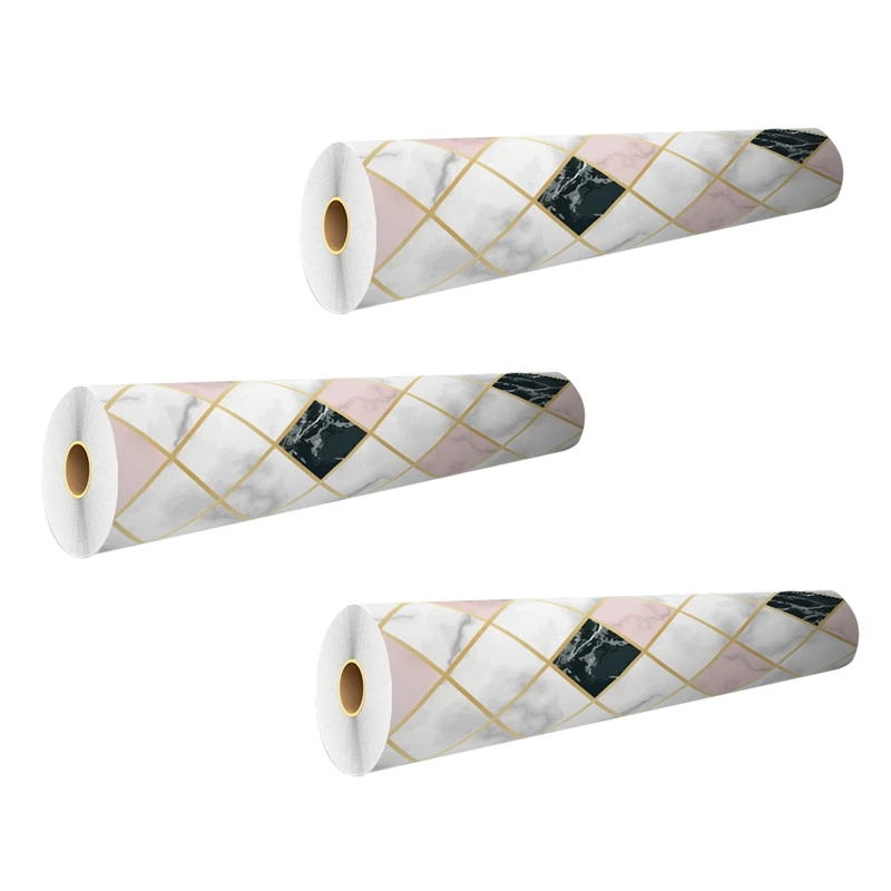 

Promotion! 3 Roll 300Cm Wallpapers Aluminum Coating Waterproof Modern Living Room Kitchen Self Adhesive Contact Wall Stickers De