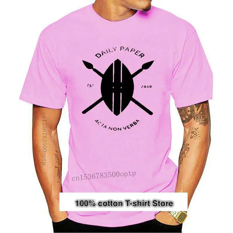 

Camiseta de manga media de papel diario, nueva