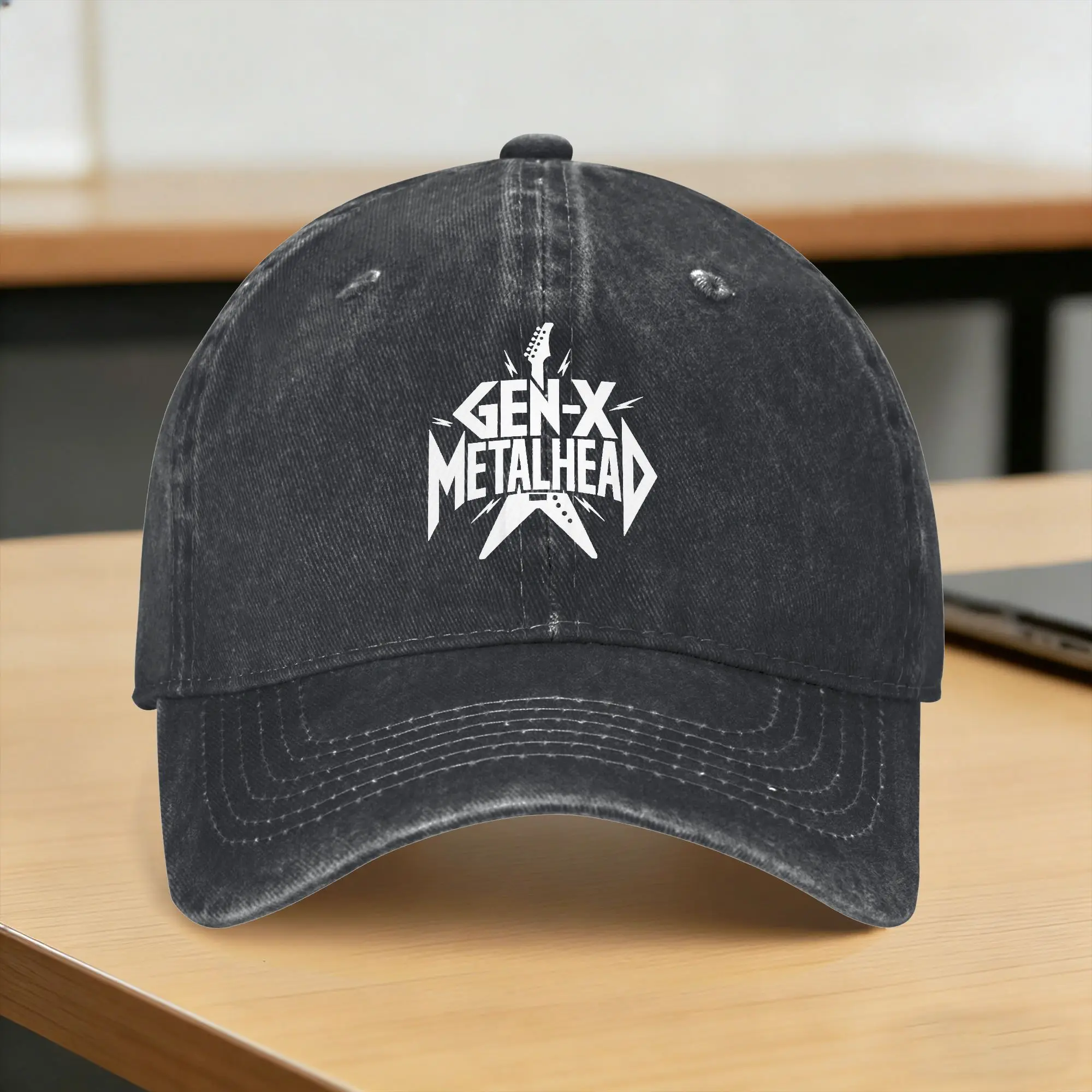Фото Бейсболка в стиле хэви-метал 80-х Gen X Metalhead, летняя кепка-тракер, хит продаж, для тенниса, скейтбординга, хип-хопа №1