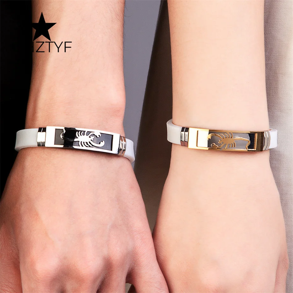 Парные подарки для женщин и мужчин браслеты с любовью белый черный резиновый