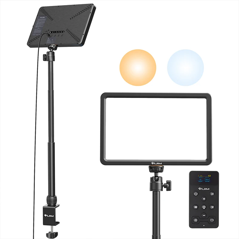 

VIJIM K20 pro Desktop Led Panel Lights Photography Studio Lamp Fill light With Super Clamp Extend Stand for Live Stream Youtube