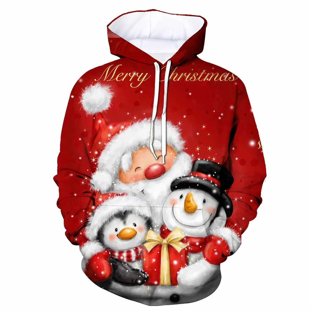 

Худи с рождественской елкой, снеговиком, Санта-Клаусом, 3D печать, мужская и женская уличная одежда, размера плюс худи, пуловер, худи, одежда