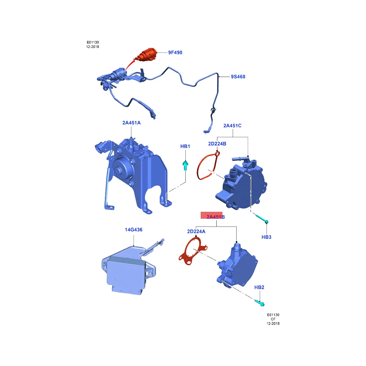 Автомобильная тормозная система вакуумный насос в сборе фотосессия для Ford Escort 2013