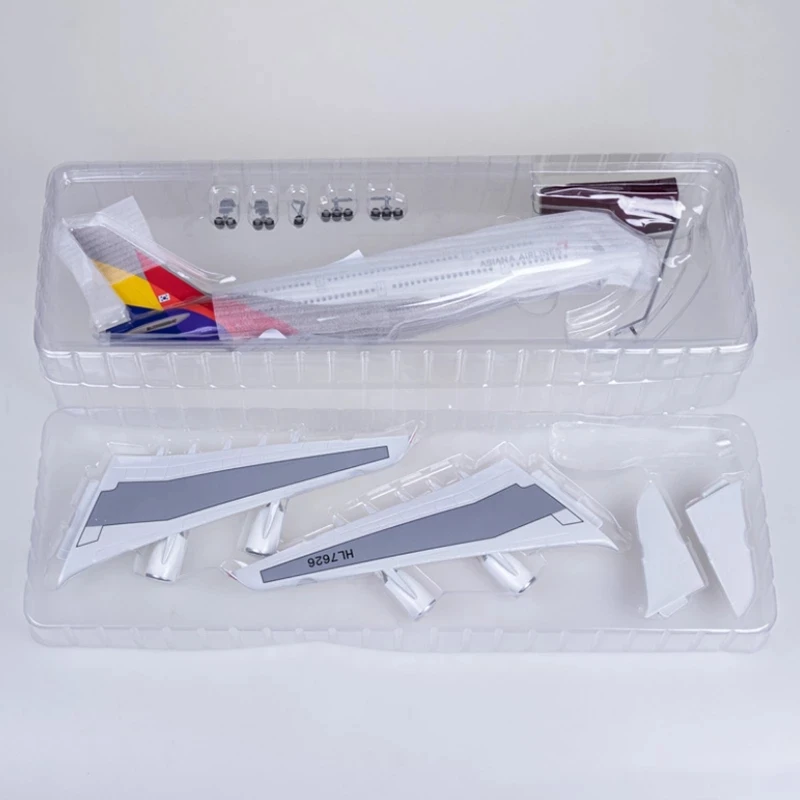 Масштаб модели самолета Asiana Airlines 1:130 подробный металлический строительный