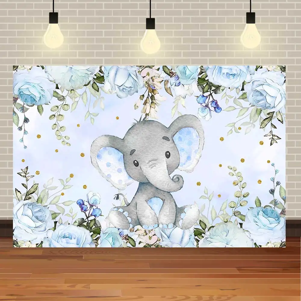 Виниловый фон SeekPro со слоном для фотографирования новорожденных мальчиков и