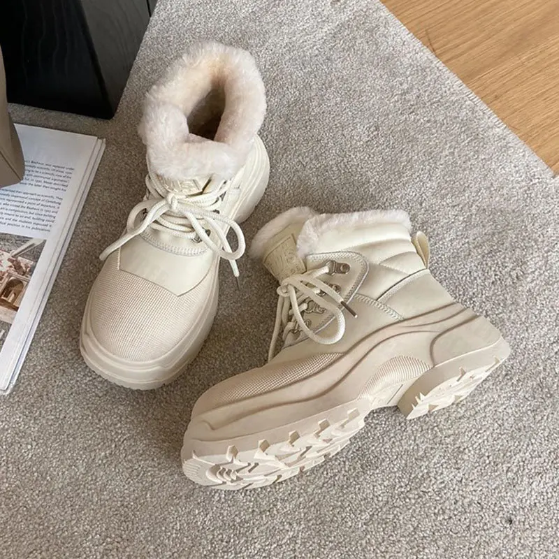 

Роскошные брендовые трендовые Новые повседневные спортивные теплые беговые ботинки для снега женские зимние новые плюшевые ботинки челси ...