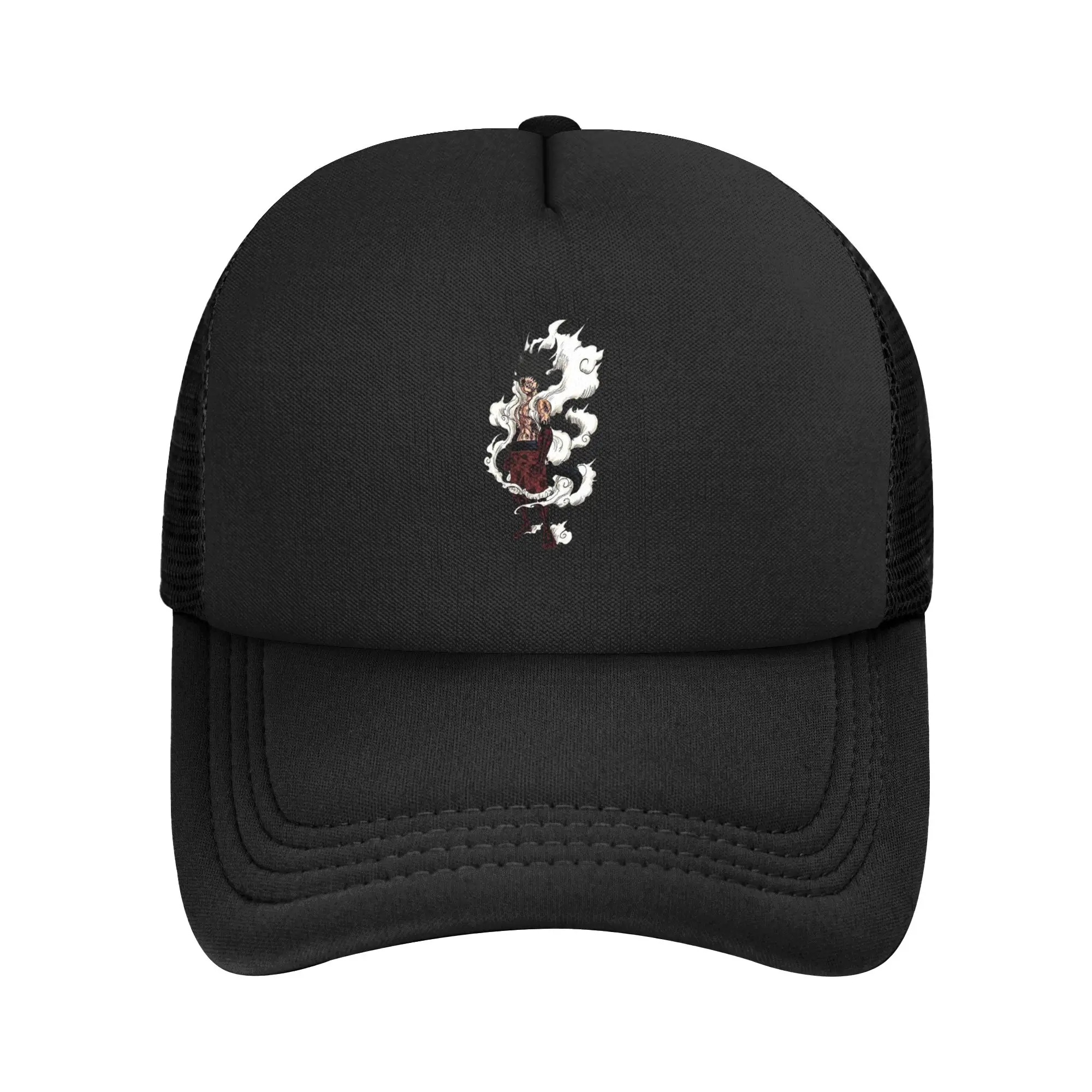Фото Бейсболка Furios Luffy One-Piece Trucker для мужчин и женщин, винтажная, с аниме-принтом, сетчатая, из полиэстера, регулируемая, для гонок №1