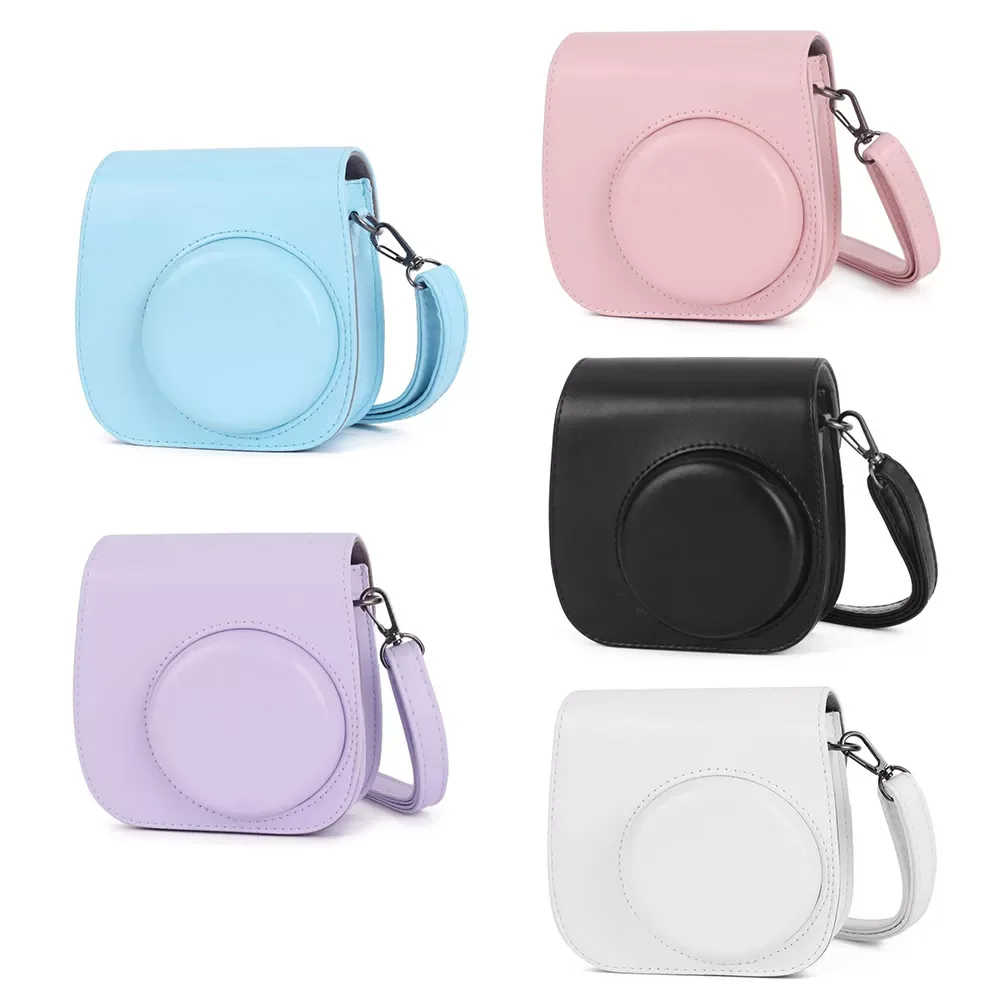 

PU Leather Bag Protective Case Cover with Adjustable Shoulder Strap for Instax Mini 11 Instant Film Camera Accessories