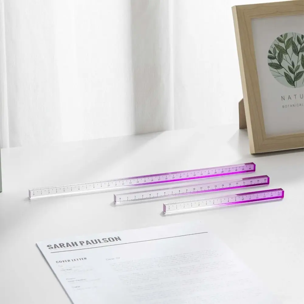 Прозрачная прямая Линейка высокого качества акриловая градиентная цветная