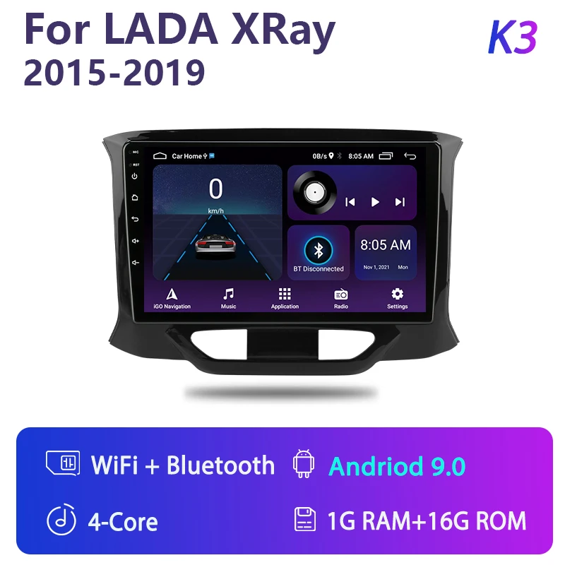

Для LADA XRAY 2015-2019 Android 11 2 Din Автомобильный радиоприемник Мультимедийный видеоплеер GPS-навигация DVD Carplay Стерео головное устройство Динамики