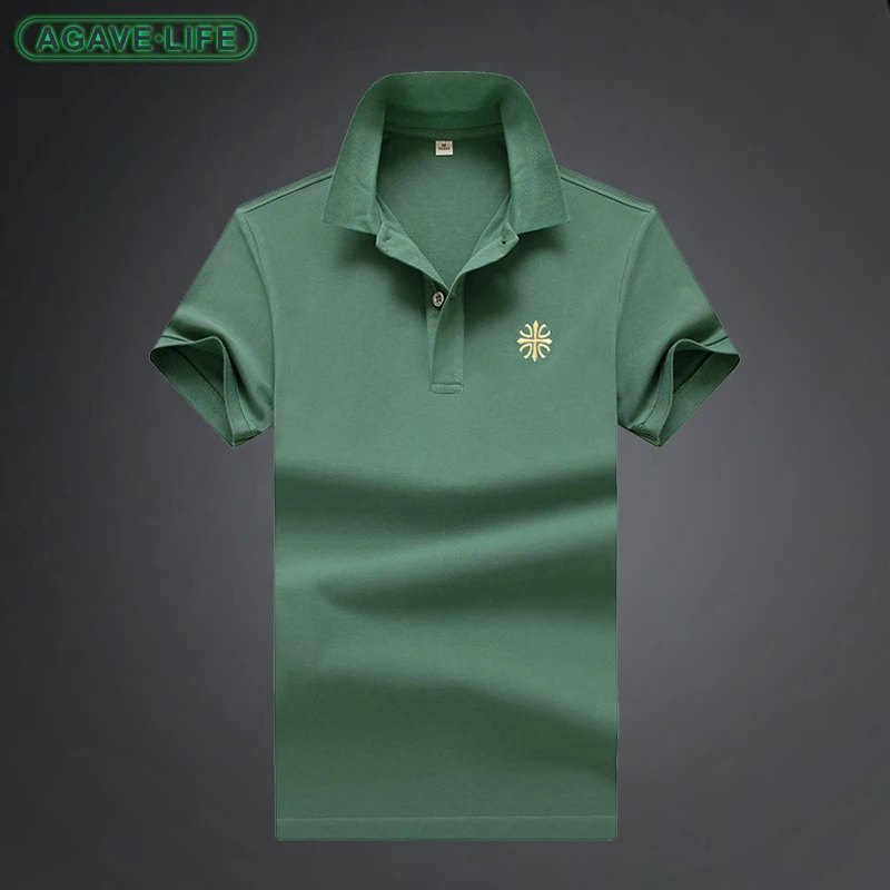 

Short Sleeve T-shirt Men's Summer New Solid Color Polo Shirts For Male Casual Printed Breathable Slim Polo Shirt Top Men Clothes