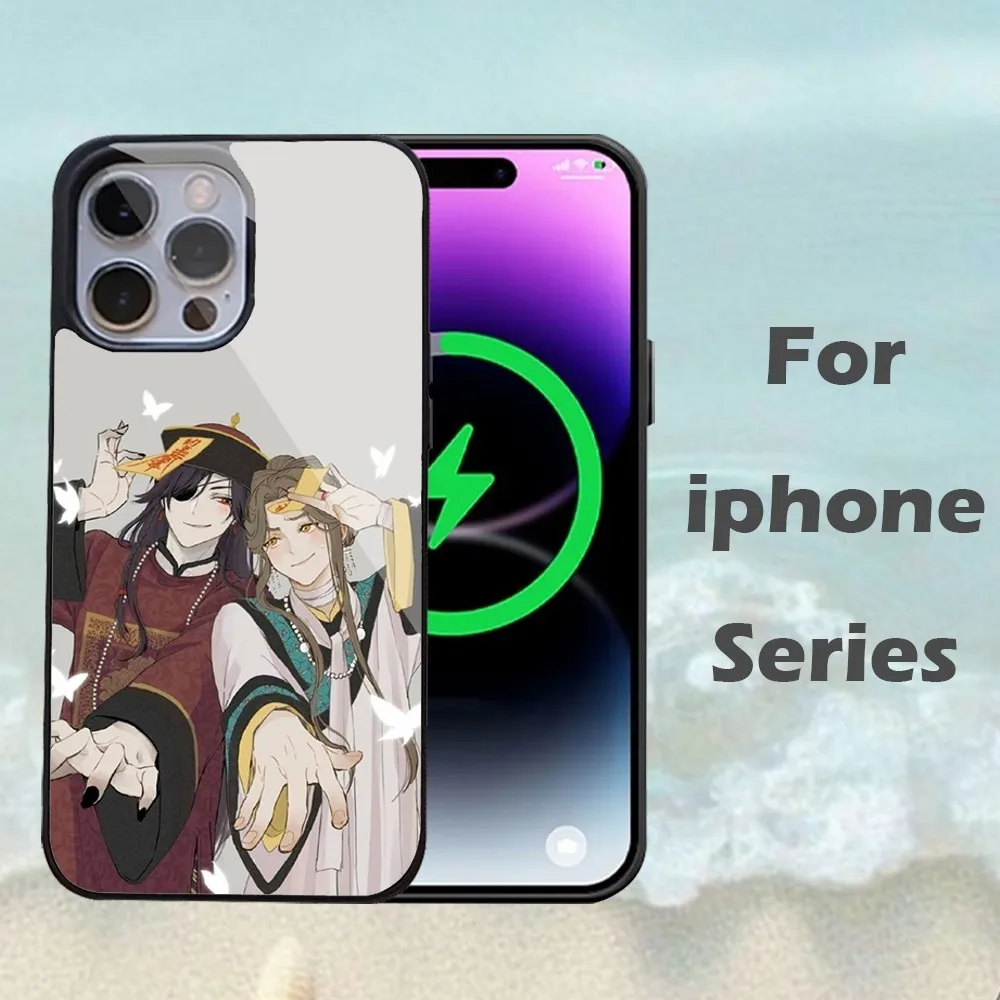 Hua Cheng Xie Llian Phone Case For IPhone 16 15 14 13 Pro Max 11 12 Mini Alex Mirror Magsafe Wireless Charging Cover