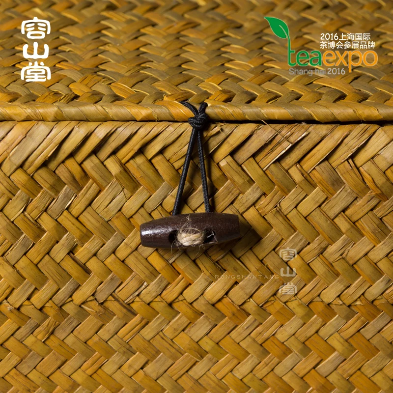 Подставка из ротанга для хранения чайного набора соломенная |