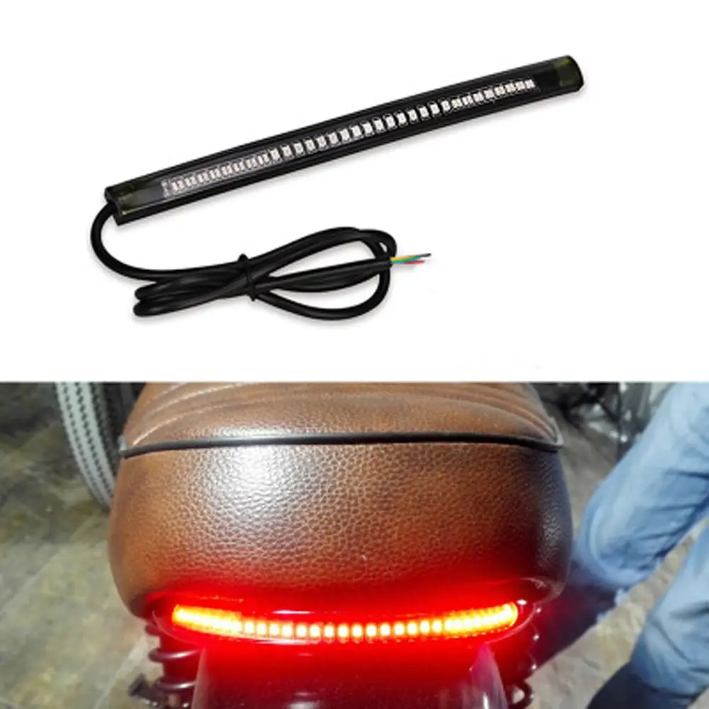 Flexible 48 LED Motorcycle Light Bar Strip Turn Signal Tail Brake for Scooter Vulcan 1600 Honda Hornet 900 |
