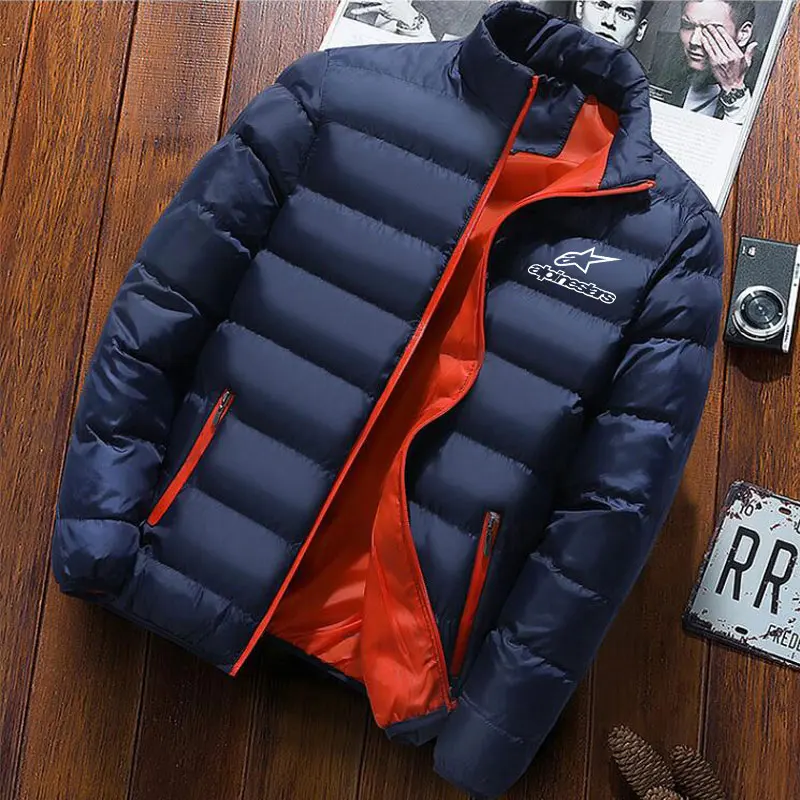 Autumn Jacket Men Cotton Padded Jacket Korean Fashion Streetwear Casual Jacket Men Fashion Clothing 2021 Stand Collar Coats
