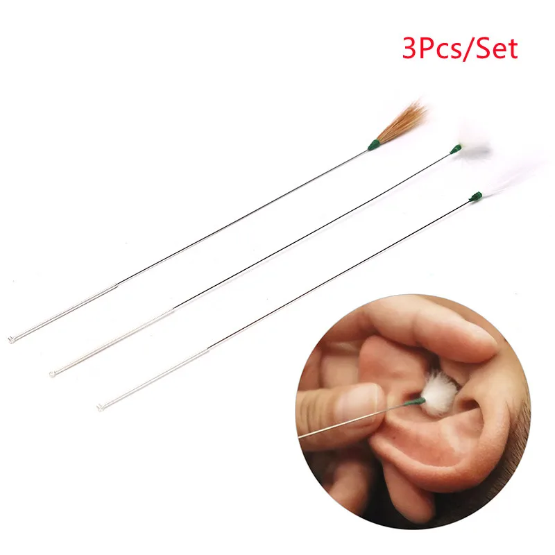 

Goose Feather Earpick Wax Remover Silver Needle Curette Adult Ear Dig Tools Spoon Cleaner Stick Health Care Ear picking tools