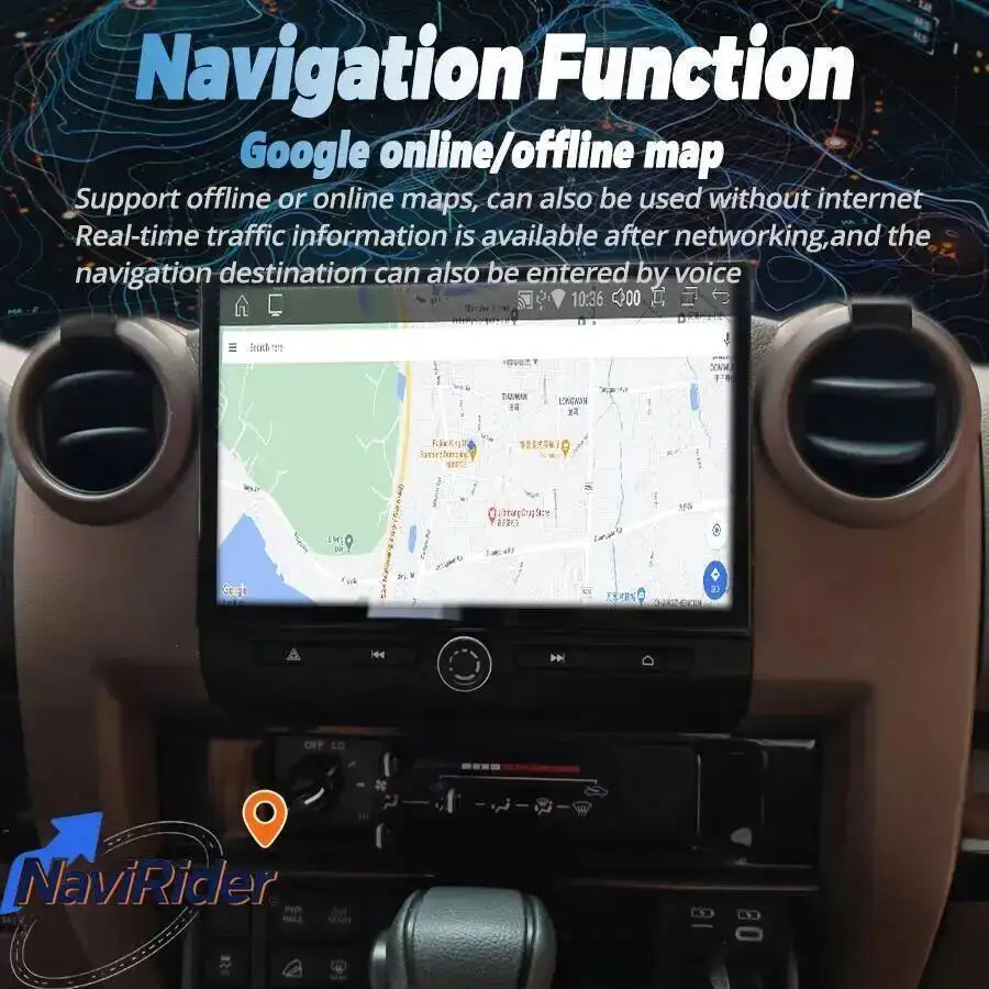 Фото Android-навигация 11,5 дюймов для Toyota Land Cruiser LC70 LC76 LC79 2007-2024 головное устройство Carplay стерео экран мультимедийный плеер №2