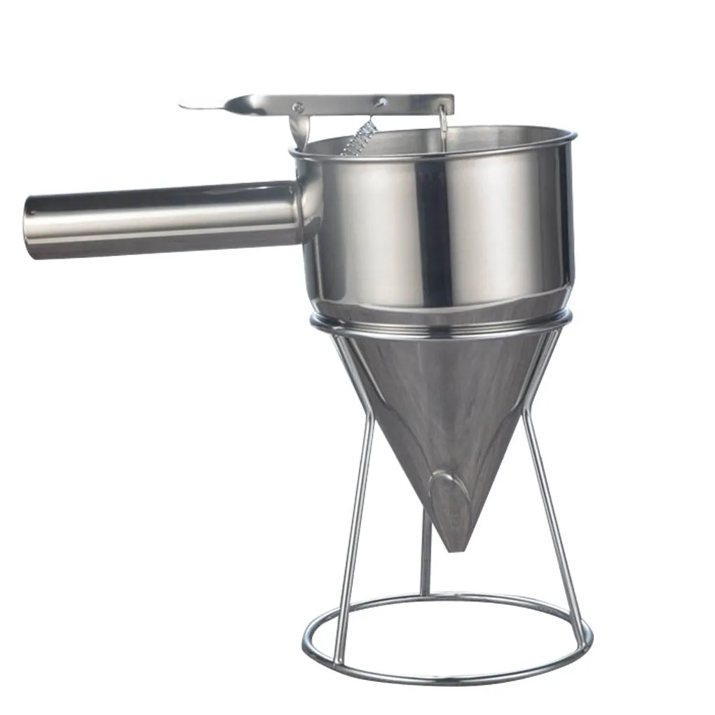 

Pancake Dispenser Cupcake Funnel Separator with Stand Holder Baking
