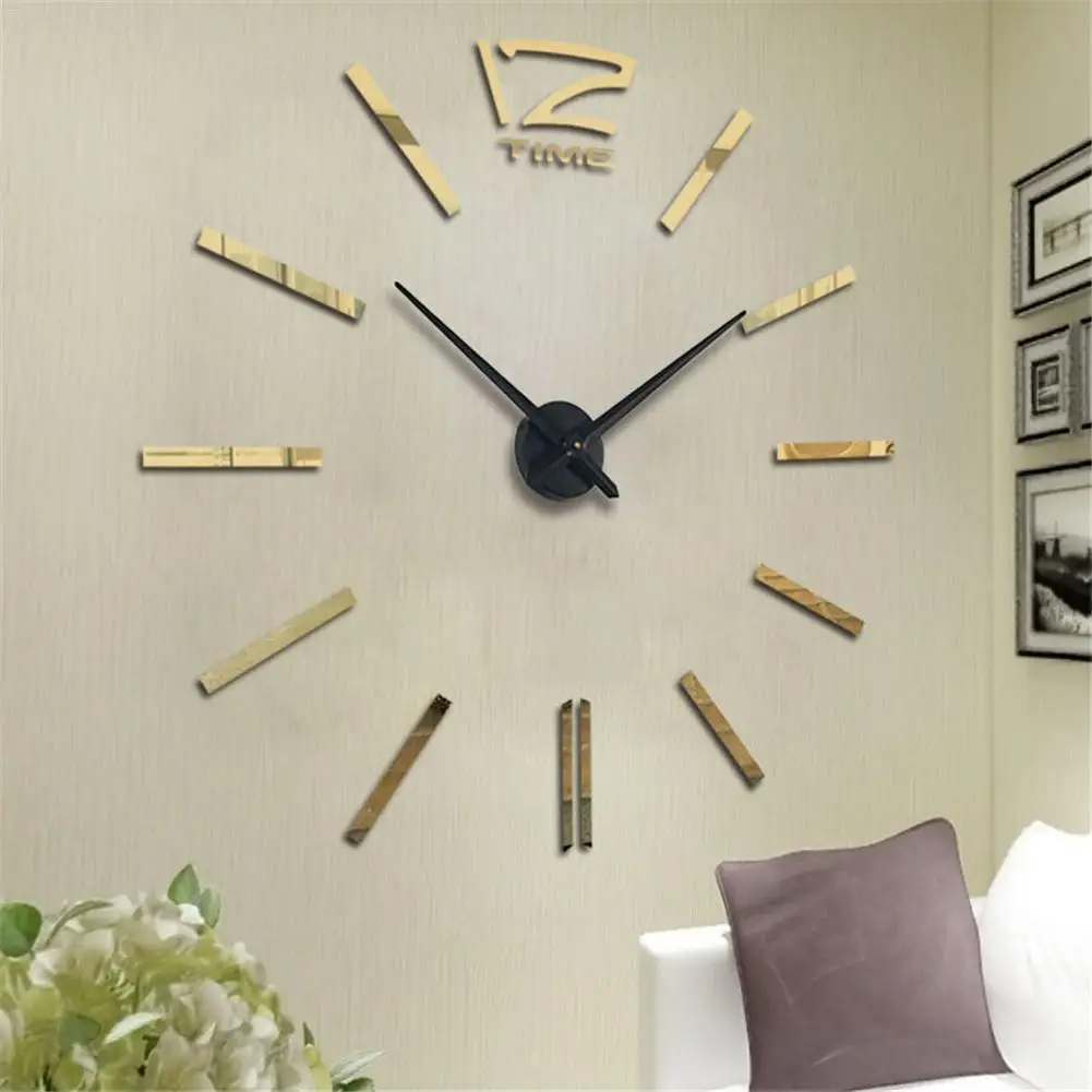 

Modern Design Mini DIY Large Wall-Clock Sticker Mute Digital 3D Wall Big Clock Living Room Home Office Decor Christmas Gift