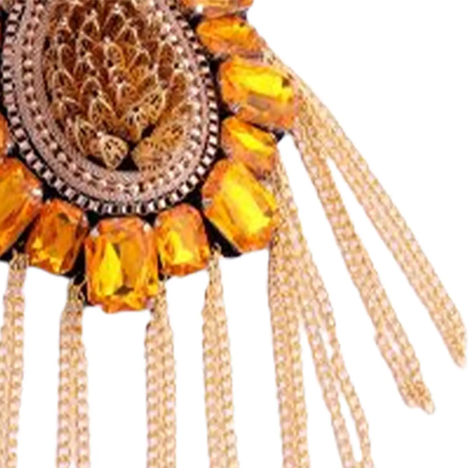 Цепочка с кисточками эполет модный костюм в стиле панк аксессуар значок на плечо