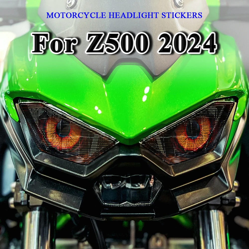 Для Kawasaki Z500 Z 500 z500 2024 наклейки на фары мотоцикла аксессуары водонепроницаемая