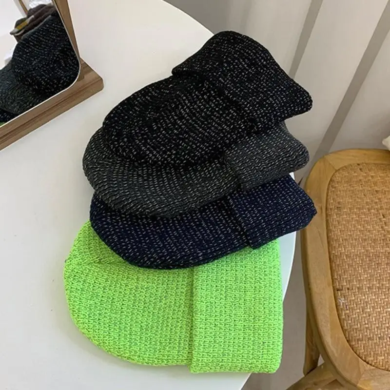 Фото Y5JD Retro Beanie Hat Hat Roll-Up Emerfuctive High Visibuity Skull Skull для мужчин женщин №2