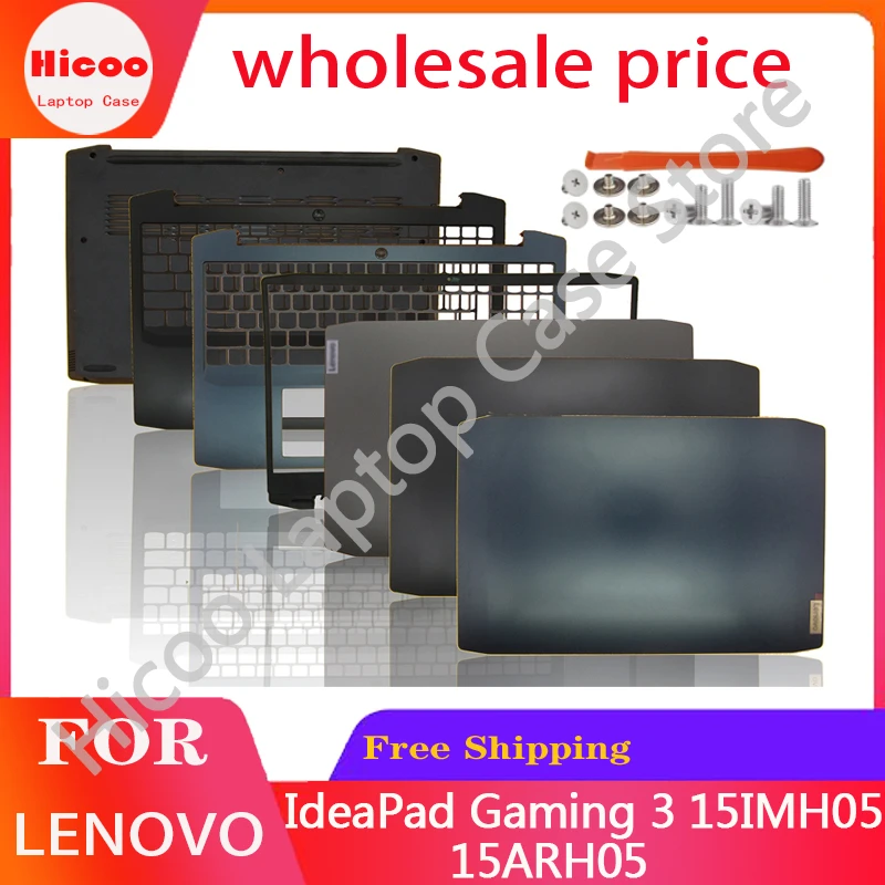 Задняя крышка для ноутбука, передняя панель, подставка для рук, нижняя верхняя крышка для Lenovo IdeaPad Gaming 3 15IMH05 15ARH05 AP1JM000100 110 120