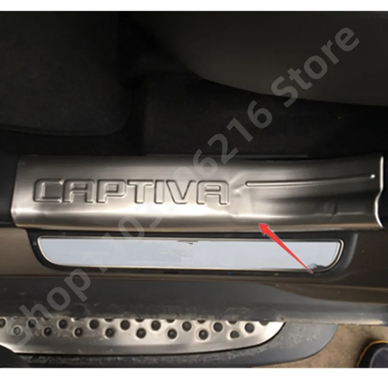4 шт./комплект Накладка на порог из нержавеющей стали для Chevrolet Captiva 2012-2017
