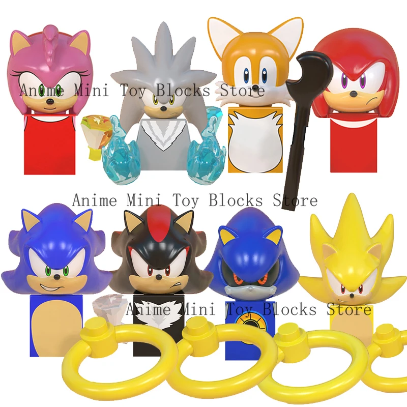 

WM6086 Anime Sonic Building Blocks Amy Rose Ray Storm Shadow Bricks Mini Action Toy Figure Children Gifts LG1001 WM6087 WM6088