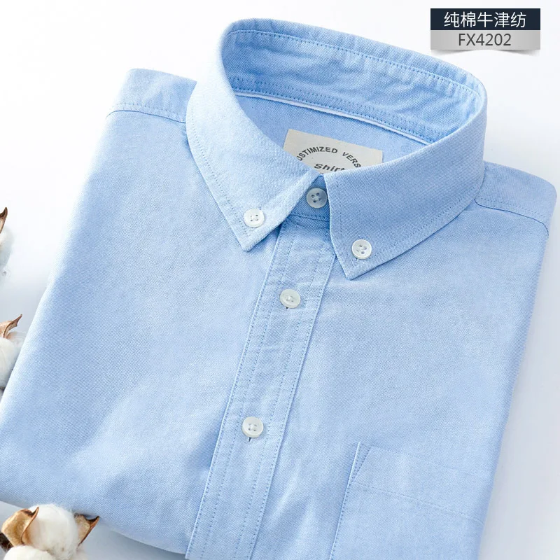 

2023 Men's Oxford Long-Sleeved Shirt Autumn Business Casual Cotton Shirt