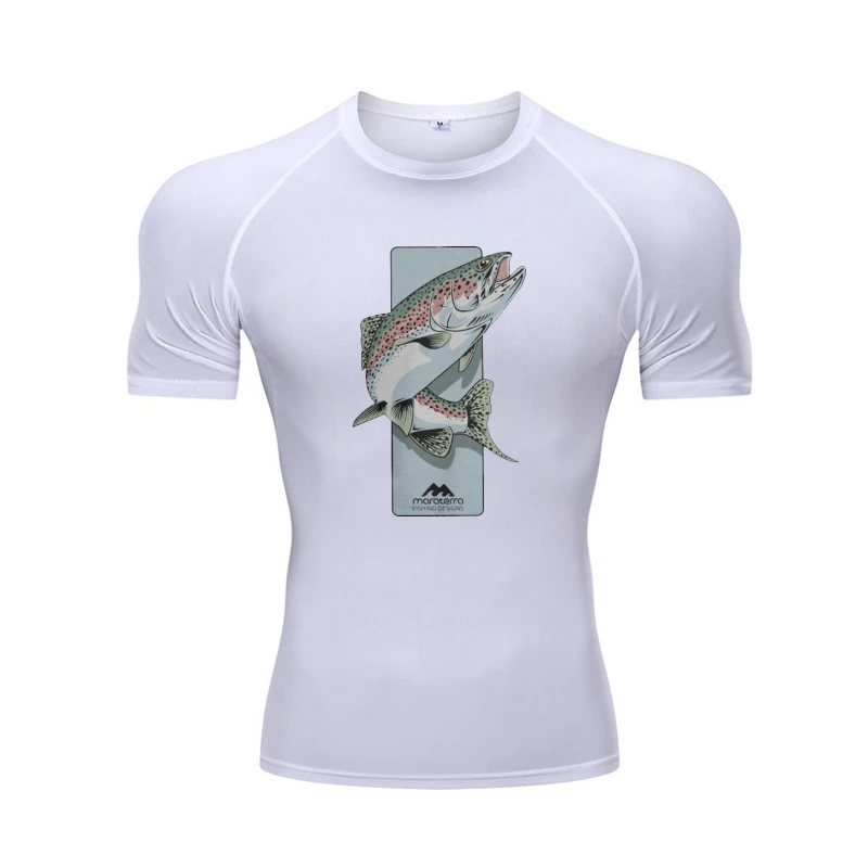 

Футболки восходящая форель, мужские хлопковые Забавные футболки с круглым вырезом, забавные рыбаки, фотоаксессуары