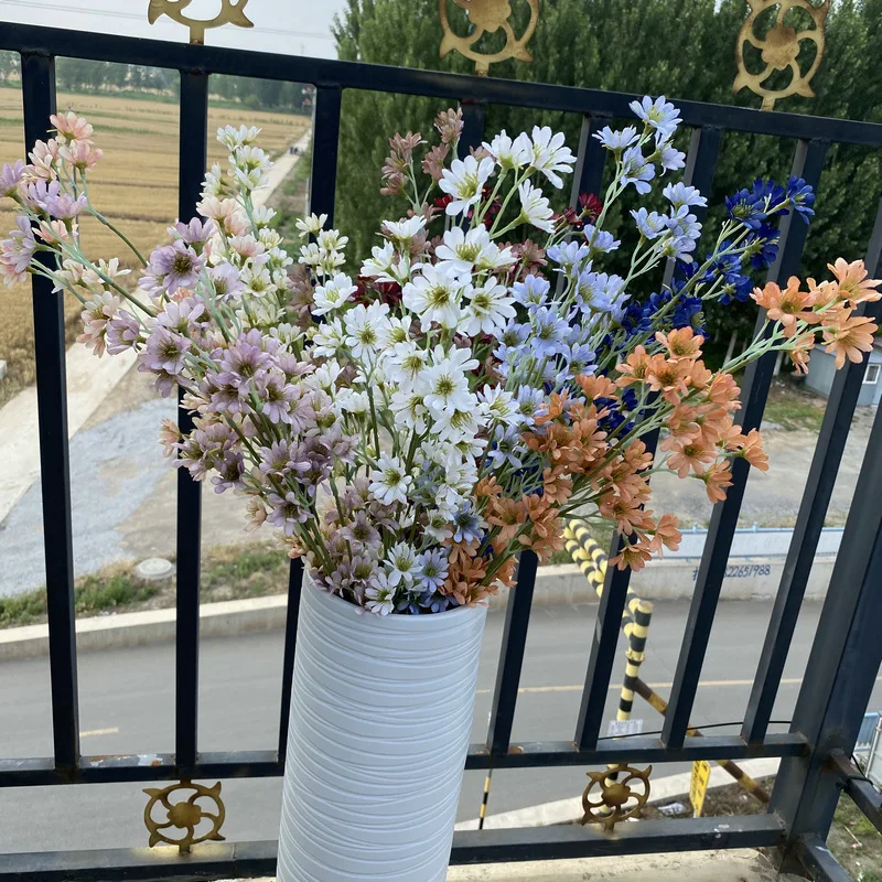 

5 шт. имитация ромашки свадебный шелковый цветок домашний рабочий стол искусственный цветок украшение отеля имитация цветка