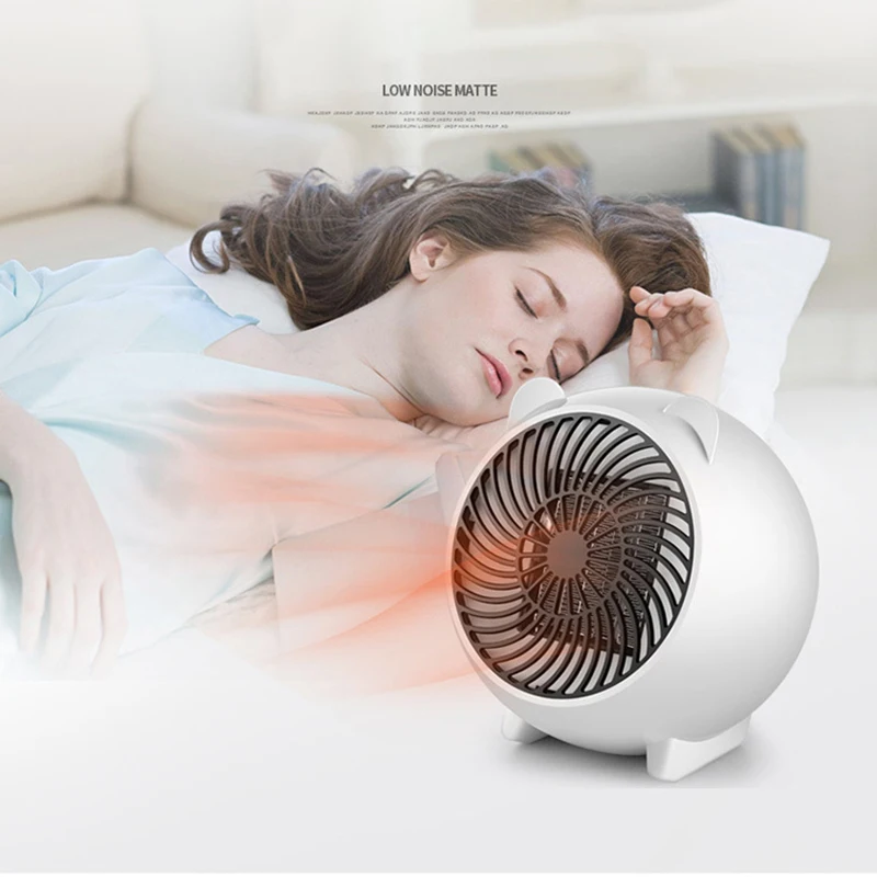 

Stylish Home Electric Heater Portable Desktop Hot Air Blower Winter Silent Warmer Machine for Office Dormitory