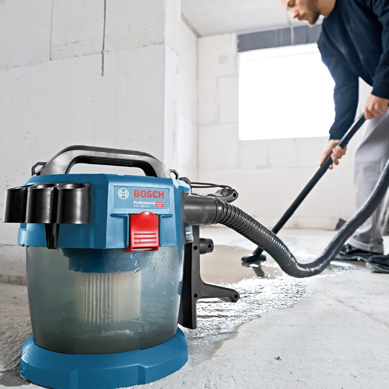 Фото Bosch GAS18V-10L беспроводной пылесос, литиевая батарея, 18 в, промышленный пылесборник, 10 литров, мобильный пылесос для сухой и влажной уборки №4