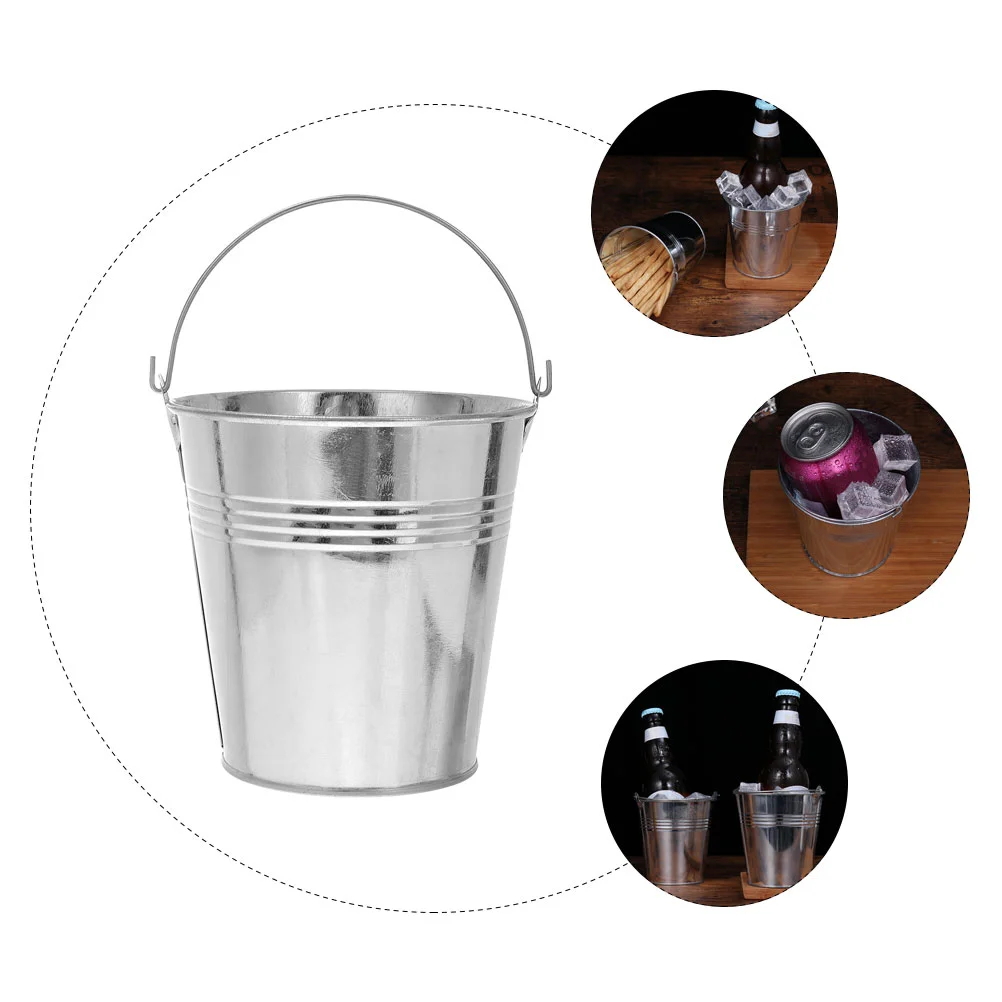 Маленькие железные ведра-контейнеры для еды жареная курица оцинкованный