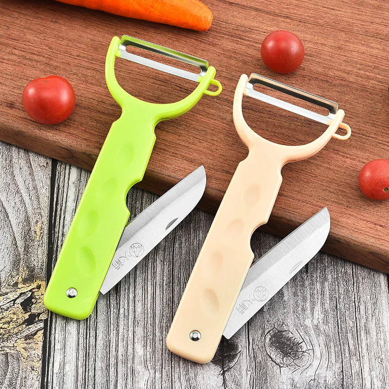 

Stainless steel dual-purpose multi-function melon and fruit knife kitchen supplies apple peeling knife peeler