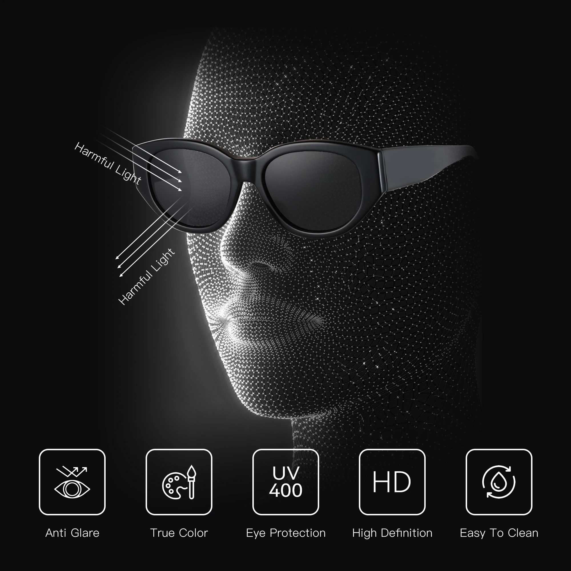 ZENOTTIC 2025 ацетатные поляризационные солнцезащитные очки с бабочкой женские в