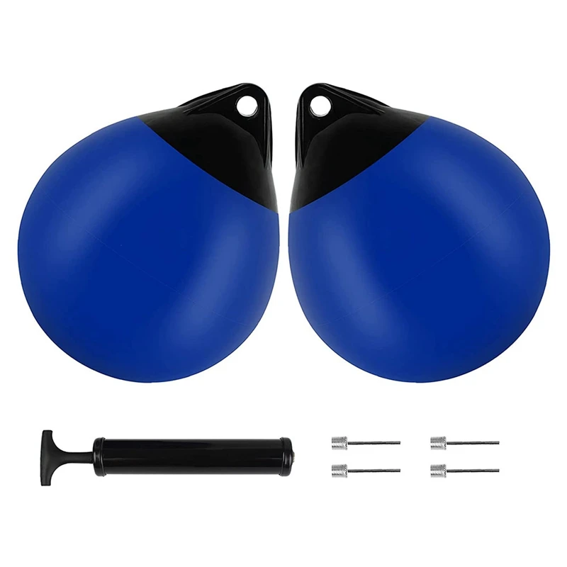 

New-11.4In X 14In Round Boat Fenders,Mooring Buoy,Inflatable Dock Bumper Balls, Mooring Ball For Boats,For Kayak(2Pack)